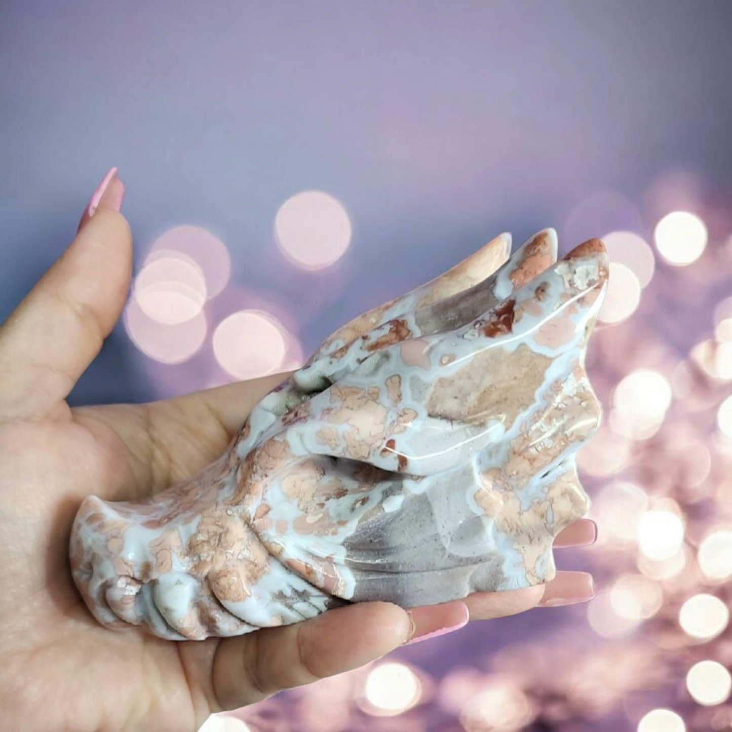 Cotton Candy Agate Dragonhead