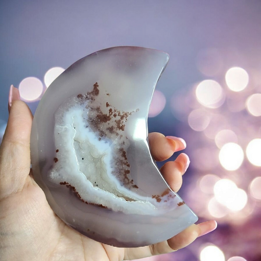 Druzy Agate Moon
