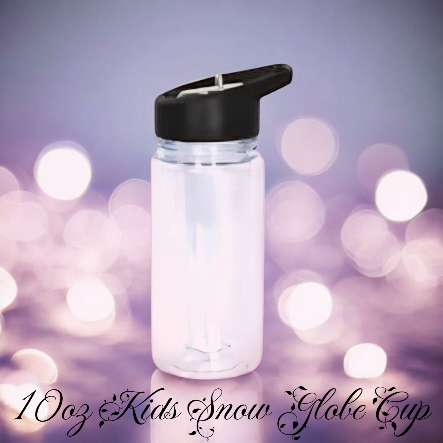 10oz Plastic Kids Snow Globe Cup