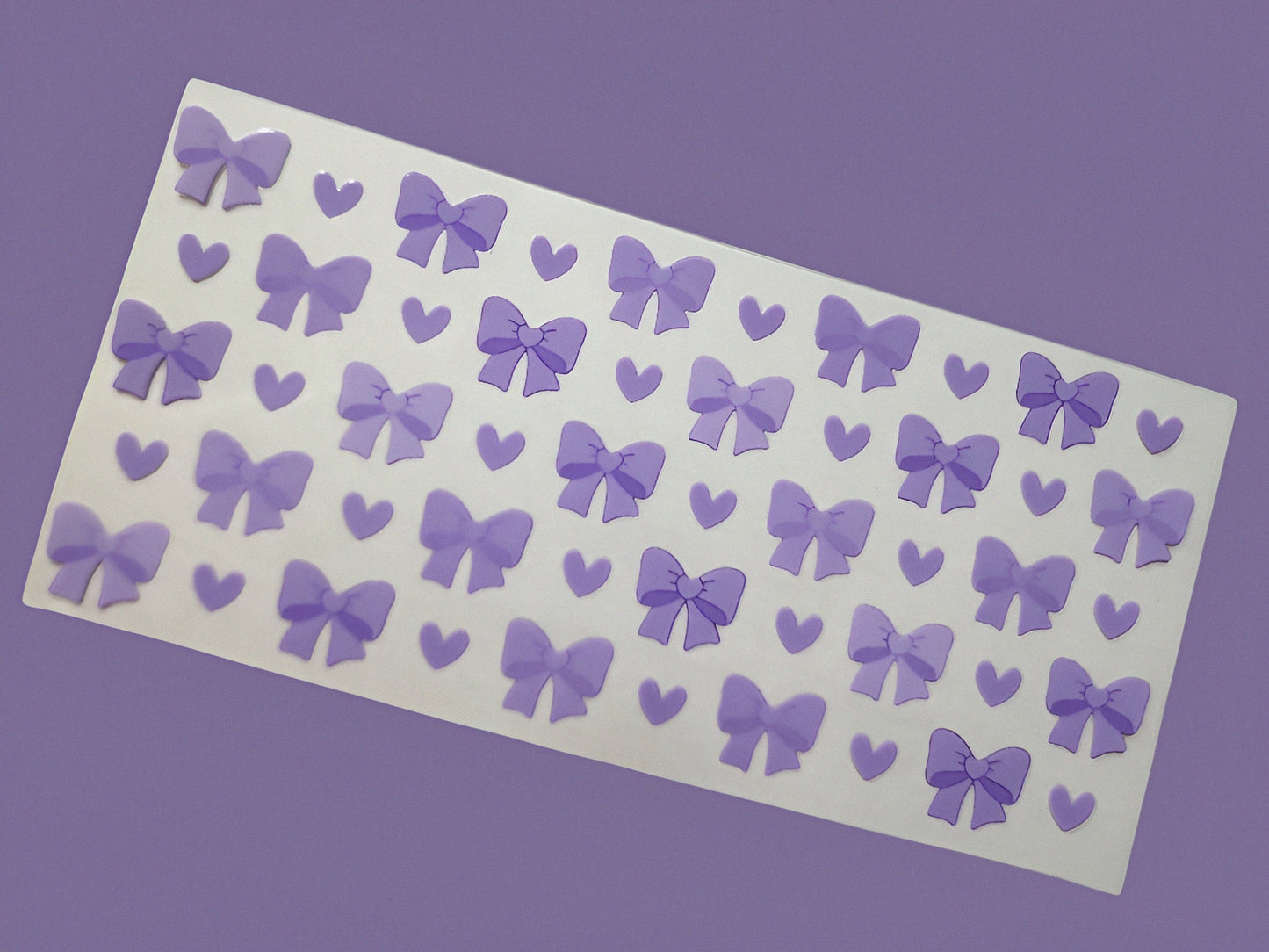 Purple RibbonDtf wrap for 16oz cup